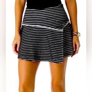 Free People Striped Mini Skirt in Black and White NWT Size 0